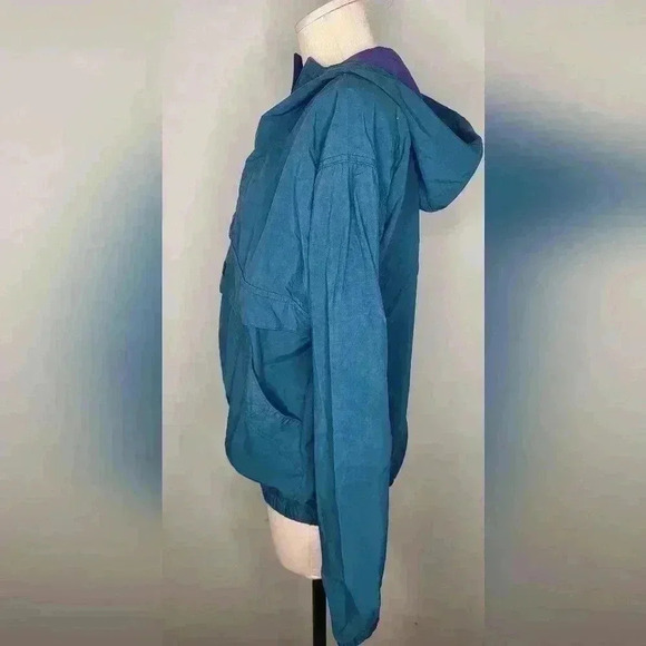Columbia Vintage Teal Pullover Windbreaker No Size Small-Medium - Picture 5 of 11